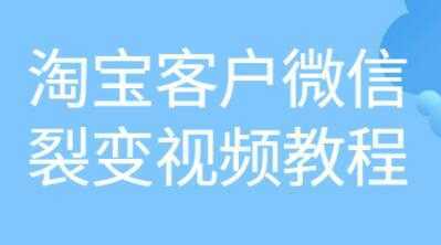 《淘宝客户微信裂变》培训课程视频教程-玻哥网络技术工作室