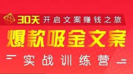 安顿文案写作《爆款吸金文案》实战训练营，30天开启文案赚钱之旅-玻哥网络技术工作室