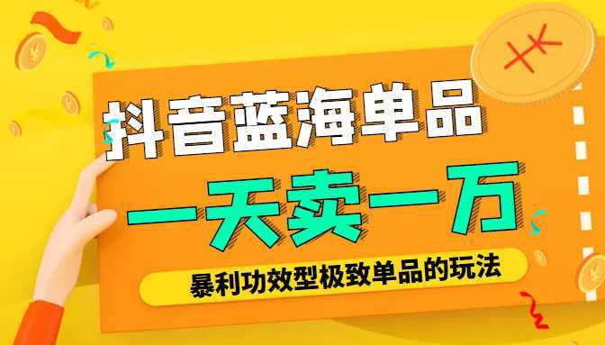 某公众号付费文章：抖音蓝海单品，一天卖一万！暴利功效型极致单品的玩法-玻哥网络技术工作室