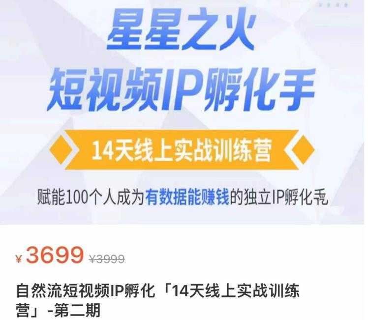 瑶瑶·自然流短视频IP孵化第二期，14天线上实战训练营，赋能100个人成为有数据能赚钱的独立IP孵化手-玻哥网络技术工作室