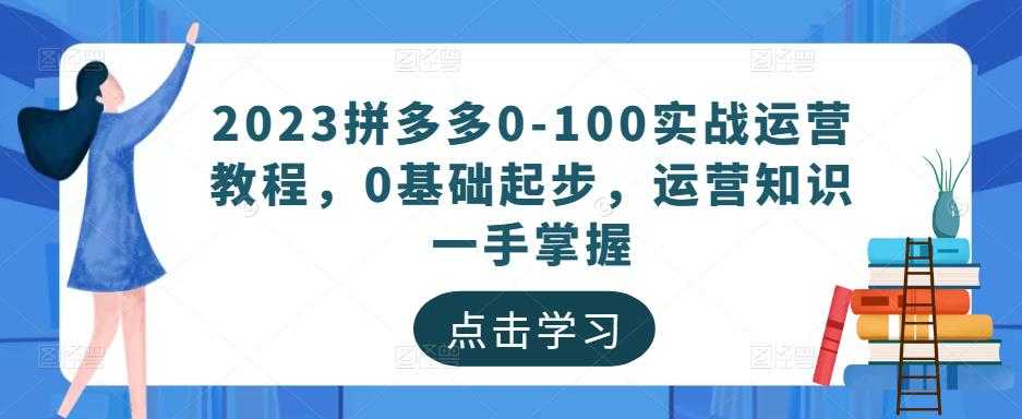 2023拼多多0-100实战运营教程，0基础起步，运营知识一手掌握-玻哥网络技术工作室