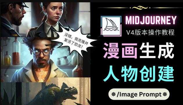 Midjourney V4版本操作教程：2个简单参数，完成漫画生成，人物创建-玻哥网络技术工作室