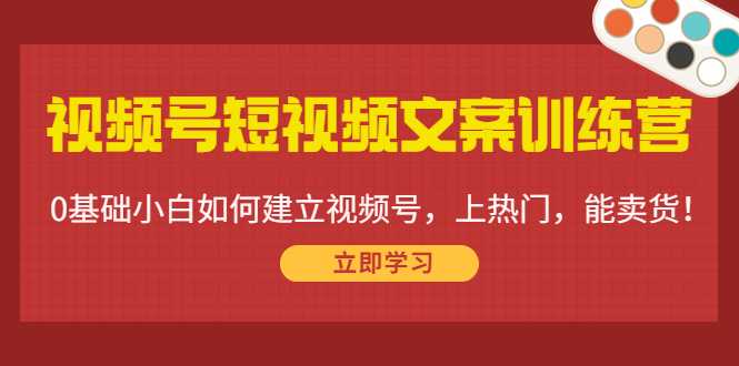 视频号短视频文案训练营：0基础小白如何建立视频号，上热门，能卖货！-玻哥网络技术工作室