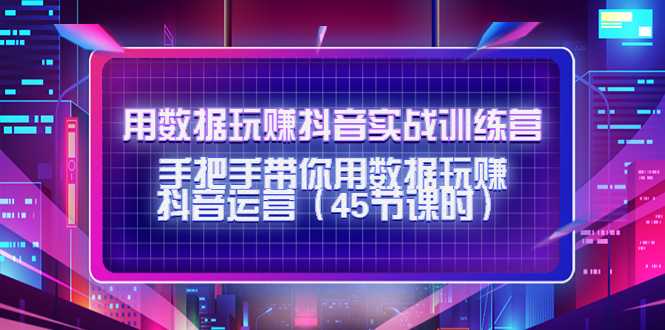 用数据玩赚抖音实战训练营：手把手带你用数据玩赚抖音运营-玻哥网络技术工作室