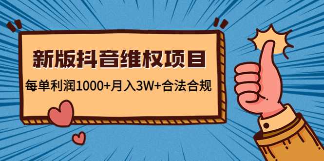 新版抖音维全项目：每单利润1000+月入3W+合法合规-玻哥网络技术工作室