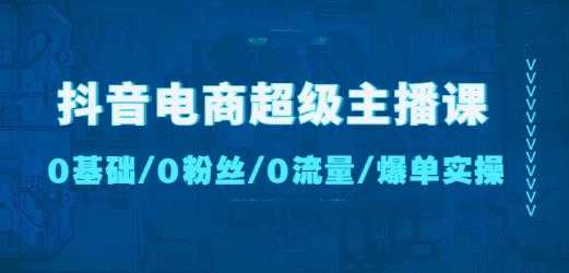 抖音电商超级主播课：0基础、0粉丝、0流量、爆单实操！-玻哥网络技术工作室