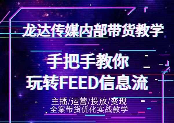 龙达传媒内部抖音带货密训营：手把手教你玩转抖音FEED信息流，让你销量暴增-玻哥网络技术工作室