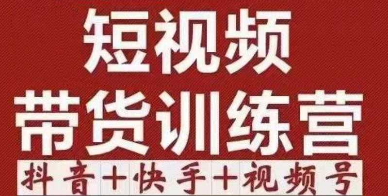 短视频带货特训营（第12期）抖音+快手+视频号：收益巨大，简单粗暴！-玻哥网络技术工作室