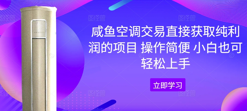 咸鱼空调交易直接获取纯利润的项目 操作简便 小白也可轻松上手-玻哥网络技术工作室