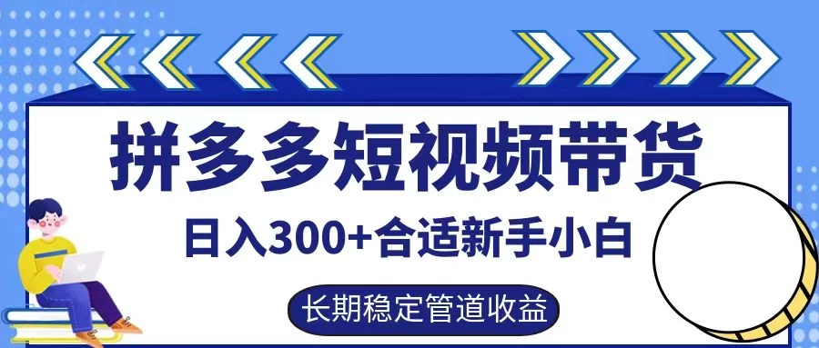 拼多多短视频带货日入300+保姆级实操账户展示-玻哥网络技术工作室