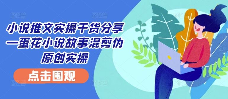 小说推文实操干货分享—蛋花小说故事混剪伪原创实操-玻哥网络技术工作室