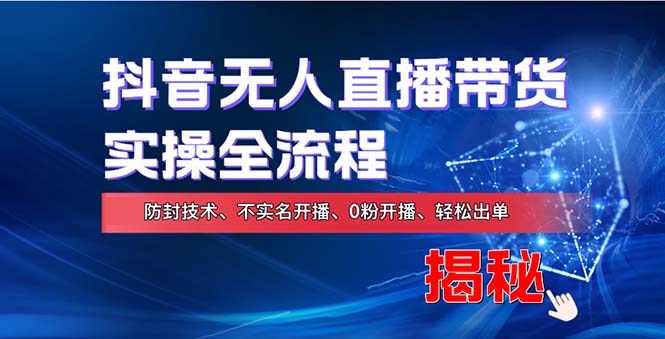 （13001期）在线赚钱新途径：如何用抖音无人直播实现财务自由，全套实操流程，含…-玻哥网络技术工作室