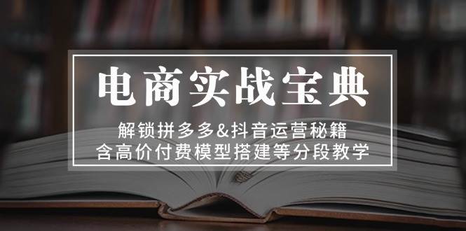 （13195期）电商实战宝典 解锁拼多多&抖音运营秘籍 含高价付费模型搭建等分段教学-玻哥网络技术工作室