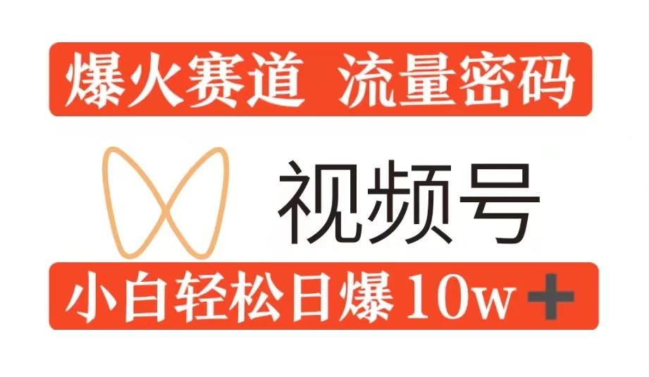 0粉在视频号爆火赛道流量密码，模式全方位，小白轻松日爆10w+流量-玻哥网络技术工作室