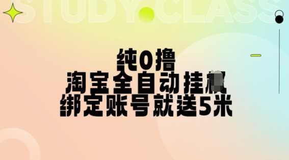 纯0撸，淘宝全自动挂JI，授权登录就得5米，多号多赚【揭秘】-玻哥网络技术工作室