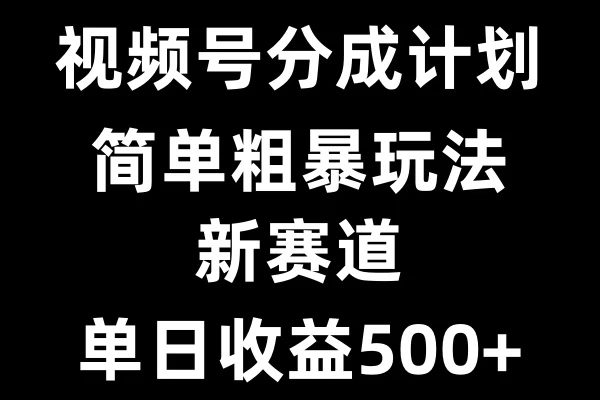 视频号新赛道，小白福音，三分钟一条原创，快速爆评论，收益多多，单日可达500+-玻哥网络技术工作室