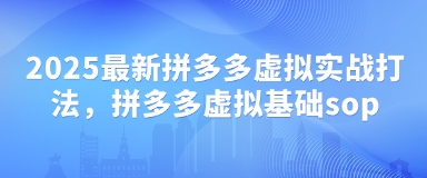 2025最新拼多多虚拟实战打法，拼多多虚拟基础sop-玻哥网络技术工作室