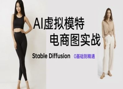 AI虚拟模特电商图实战，AI绘画Stable Diffusion 0基础到精通-玻哥网络技术工作室