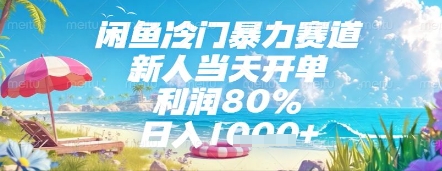 闲鱼冷门暴力赛道，新人当天开单，利润80%，日入几张，长期可做【揭秘】-玻哥网络技术工作室
