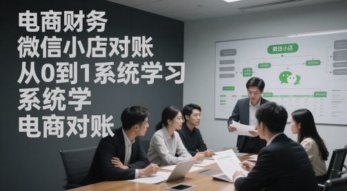 电商财务微信小店对账，从0到1系统学习电商对账-玻哥网络技术工作室