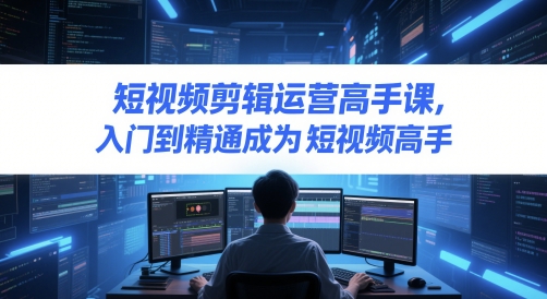 短视频剪辑运营高手课，入门到精通成为短视频高手-玻哥网络技术工作室
