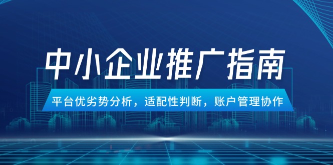 中小企业竞价推广指南，平台优劣势分析，适配性判断，账户管理协作-玻哥网络技术工作室