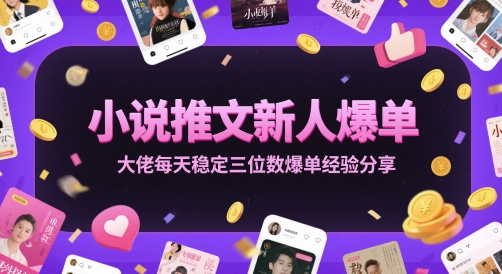 小说推文新人爆单大佬每天稳定三位数爆单经验分享-玻哥网络技术工作室