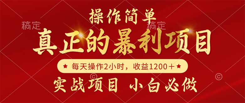 真正的暴利项目，操作简单，每天收益1200＋，自己做老板-玻哥网络技术工作室