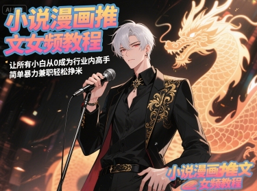 小说漫画推文女频教程，让所有小白从0成为行业内高手，简单暴力兼职轻松挣米-玻哥网络技术工作室