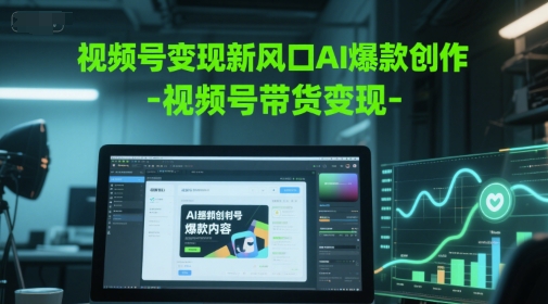 视频号变现新风口AI爆款创作-视频号带货变现-玻哥网络技术工作室