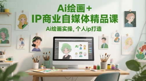 Ai绘画+IP商业自媒体精品课，Ai绘画实操，个人ip打造-玻哥网络技术工作室
