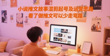 小说推文故事混剪起号及运营思路，看了做推文可以少走弯路-玻哥网络技术工作室