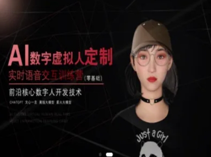 AI数字虚拟人定制，实时语音交互训练营(零基础)，前沿核心数字人开发技术-玻哥网络技术工作室