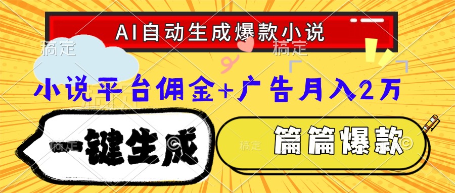 Ai自动生成网文爆款小说，一件生成小说大纲、故事情节，每篇都是爆款，…-玻哥网络技术工作室