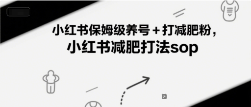 小红书保姆级养号+打减肥粉，小红书减肥打法sop-玻哥网络技术工作室
