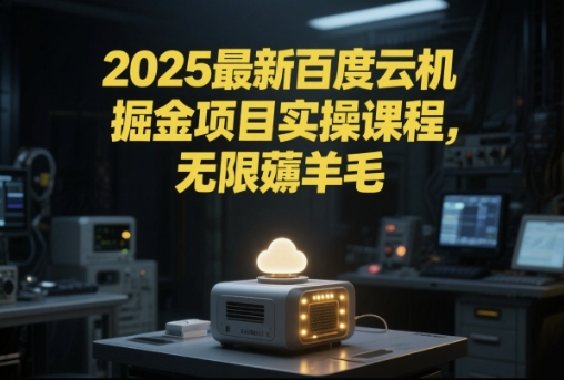 2025最新百度云机掘金项目实操课程单窗口保底5-10元月收益单窗口150+【揭秘】-玻哥网络技术工作室