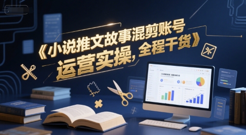小说推文故事混剪账号运营实操，全程干货-玻哥网络技术工作室