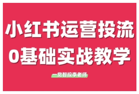 小红书运营投流，小红书广告投放从0到1的实战课，学完即可开始投放(更新)-玻哥网络技术工作室