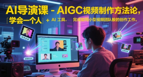 AI导演课-AIGC视频制作方法论，学会一个人+AI工具，完成如同小型视频团队般的创作工作，实现导演梦-玻哥网络技术工作室