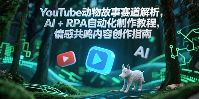 YouTube动物故事赛道解析，AI+RPA自动化制作教程，情感共鸣内容创作指南-玻哥网络技术工作室